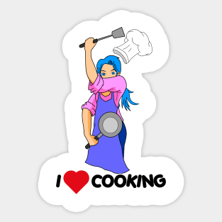 I Love Cooking Sticker